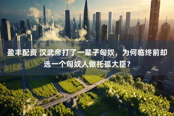 盈丰配资 汉武帝打了一辈子匈奴，为何临终前却选一个匈奴人做托孤大臣？