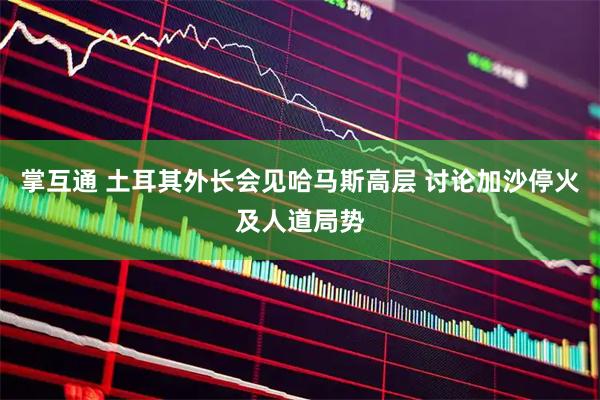 掌互通 土耳其外长会见哈马斯高层 讨论加沙停火及人道局势
