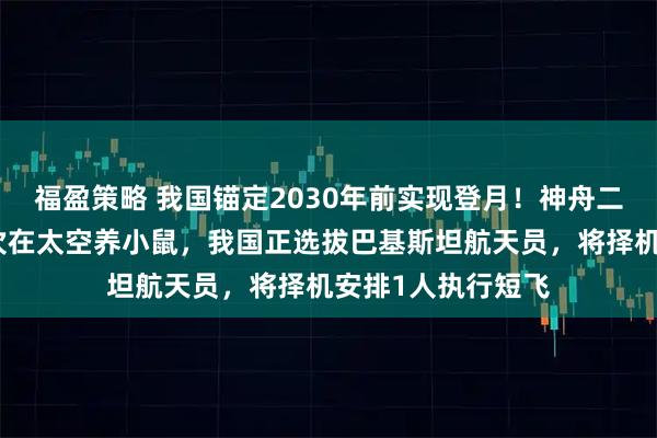 福盈策略 我国锚定2030年前实现登月！神舟二十一号乘组将首次在太空养小鼠，我国正选拔巴基斯坦航天员，将择机安排1人执行短飞