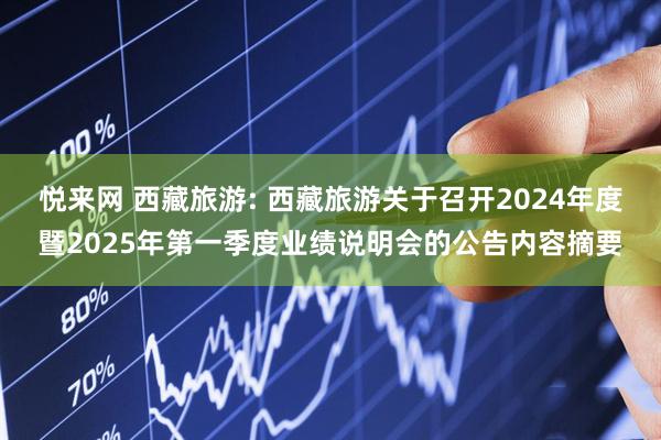 悦来网 西藏旅游: 西藏旅游关于召开2024年度暨2025年第一季度业绩说明会的公告内容摘要