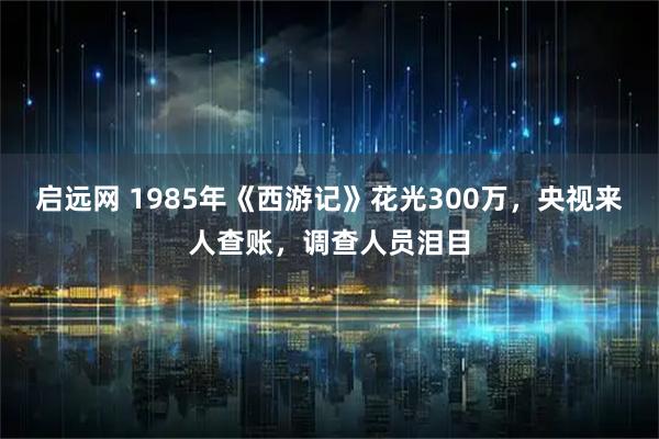 启远网 1985年《西游记》花光300万，央视来人查账，调查人员泪目